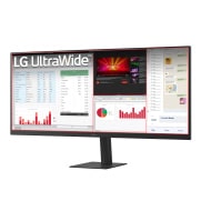 Vista frontal de Monitor LG UltraWide 34" WFHD 100Hz IPS productividad más inmersiva 34U511A-B